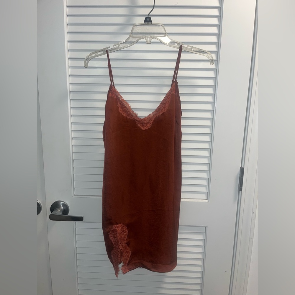 Out from Under (urban outfitters) lightly worn slip dress with lace. Small.